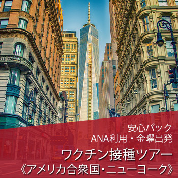 Ana利用 金曜日出発 ニューヨーク ワクチン接種ツアー 3泊5日